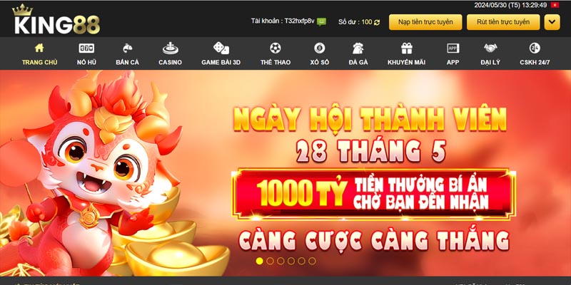 Đăng nhập hàng ngày nhận hồng bao